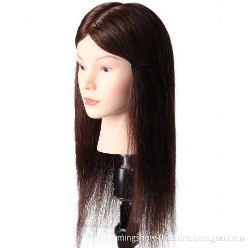 100% Real Hair Female Mannequin Head Training Head Styling